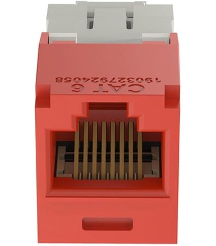 Amazon.com: Panduit Mini-Com TX6 Plus Giga-Channel Cat6 Jack, Red